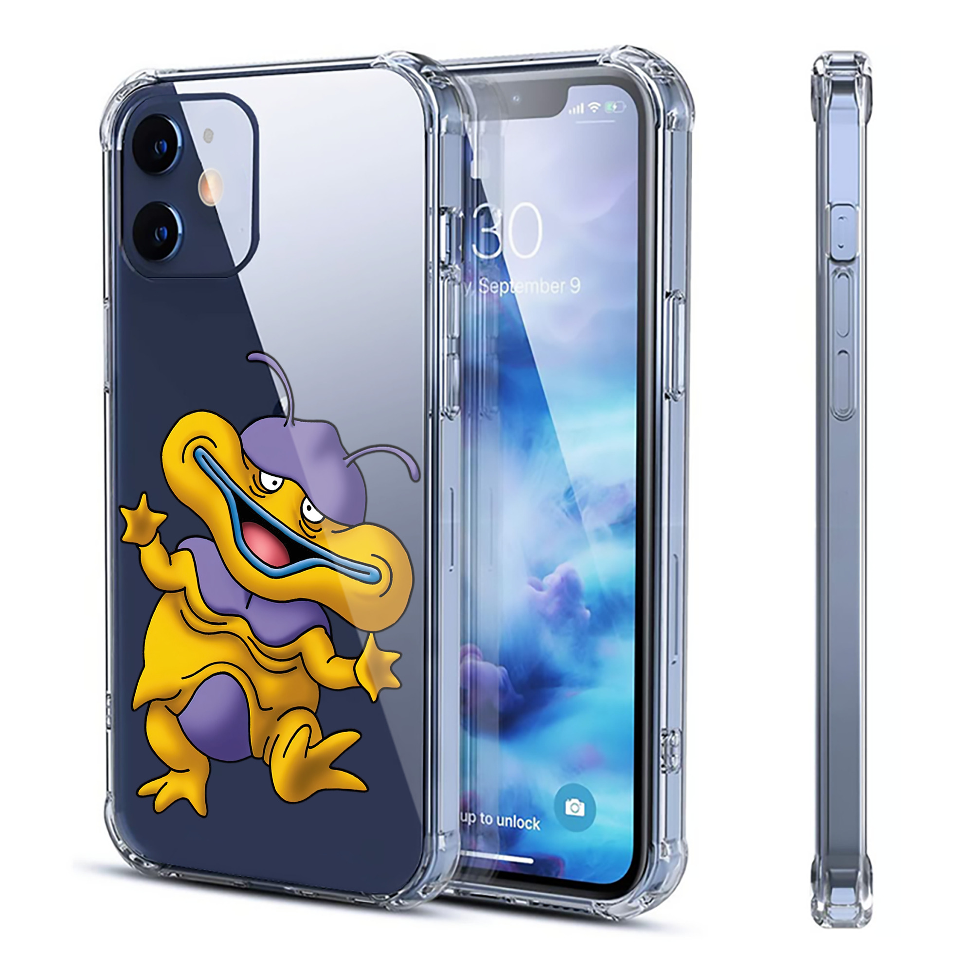 （画像用） ドラゴンクエスト Doragon Kuesuto Dragon Quest 【iPhone 12シリーズ対応】透明スマホケース（クリアソフトケース）